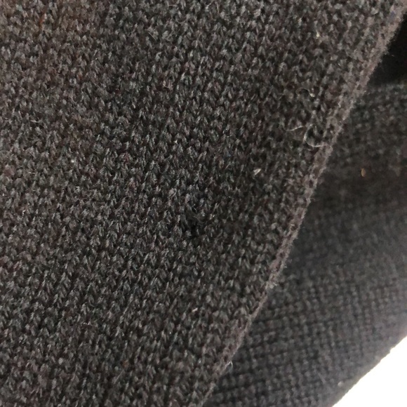Saks Fifth Avenue Black Wool Blend Twofer Turtleneck Sweater - Picture 7 of 13